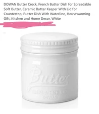Dowan brand (NEW In Box)  Butter Keeper in  White . Detailed Pictures 