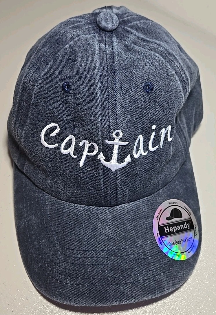 Captains Blue Adjustable Strap Baseball Style Hat - image 5