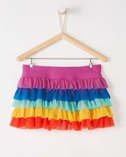 Hanna Andersson Rainbow Tulle Swim Skirt Skort Cover Up Size 110/5 Girls Bathing