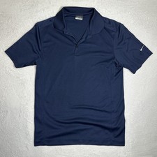 Nike Golf Polo Shirt Men's M Navy Blue Dri-Fit Short Sleeve Performance Athletic