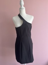 Vintage Xoxo Black Dress Juniors One Shoulder 7/8 Y2K 2000’s Mini