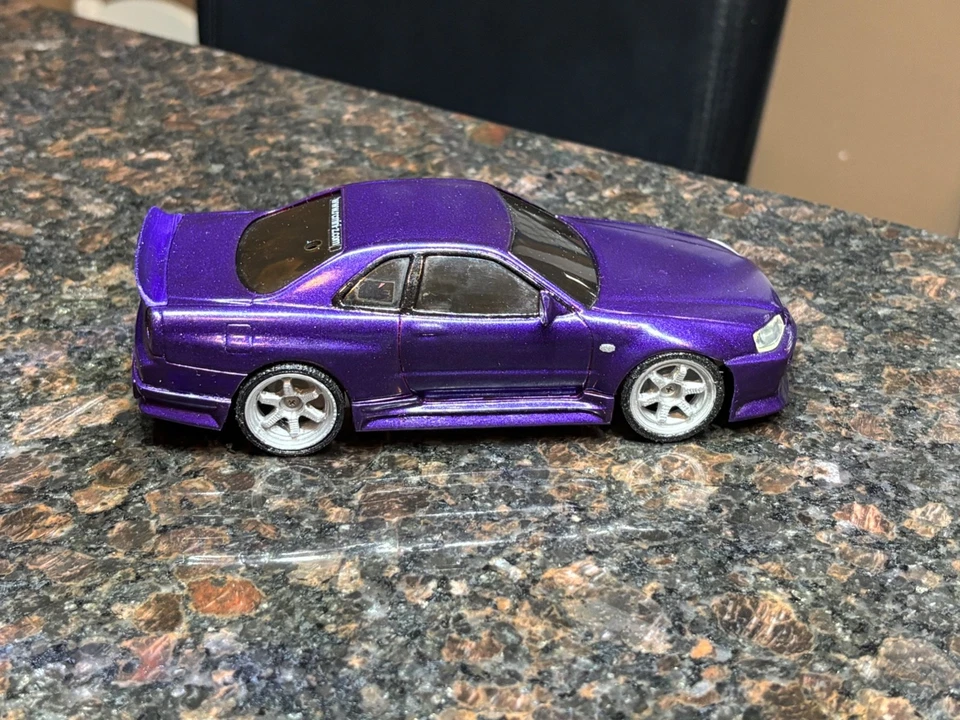 KYOSHO Mini-Z Body Nissan Skyline GT-R R34 Painted Garage Hiro Midnight Purple - Image 4 of 4