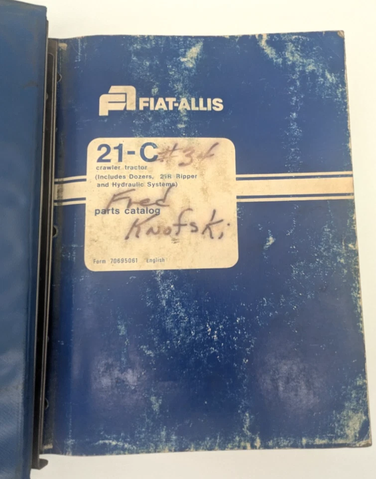 Manual de reparación taller servicio completo Fiat Allis 21-C ** INCLUYE CATÁLOGO DE PIEZAS ** Foto 3 de 4