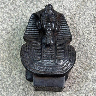 Black Egyptian Sphinx Pharaoh Rameses Figure Small Statue Sphynx 4'' Tall