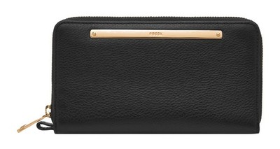 FOSSIL Liza Zip Around Clutch Geldbörse Black schwarz Neu