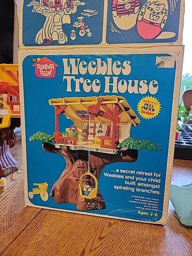 Vintage 1975 Hasbro Romper Room Weebles Tree House Box Only Distressed