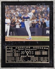 Los Angeles Dodgers 2025 World Champions 12x15 Plaque- Yoshinobu Yamamoto