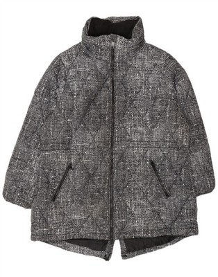 Marks & Spencer Womens Quilted Jacket UK 20 2XL Black Flecked Polyester CL19