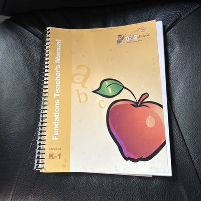Fundations Teacher's Manual K-1, by Barbara A. Wilson 2006 spiral bound Acceptab