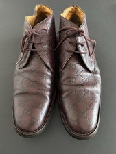 Gucci stivaletto uomo stivaletti in pelle scarpe numero 44 pelle monogram rarità
