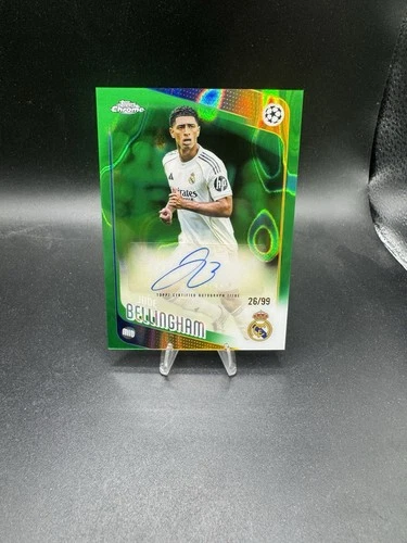2025-26 Topps Chrome UEFA UCC Jude Bellingham Green Refractor Auto #/99