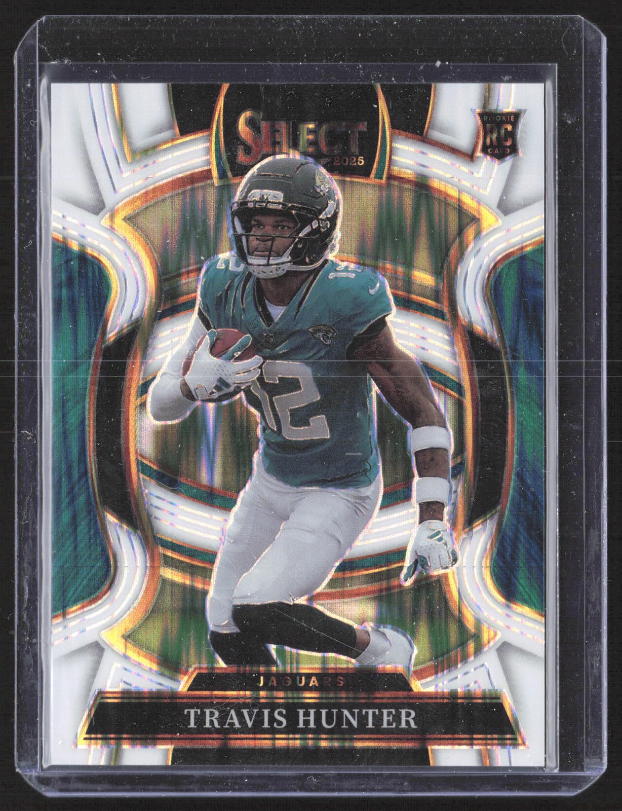 2025 Panini Select #28 Travis Hunter White Prizm Shock #/799