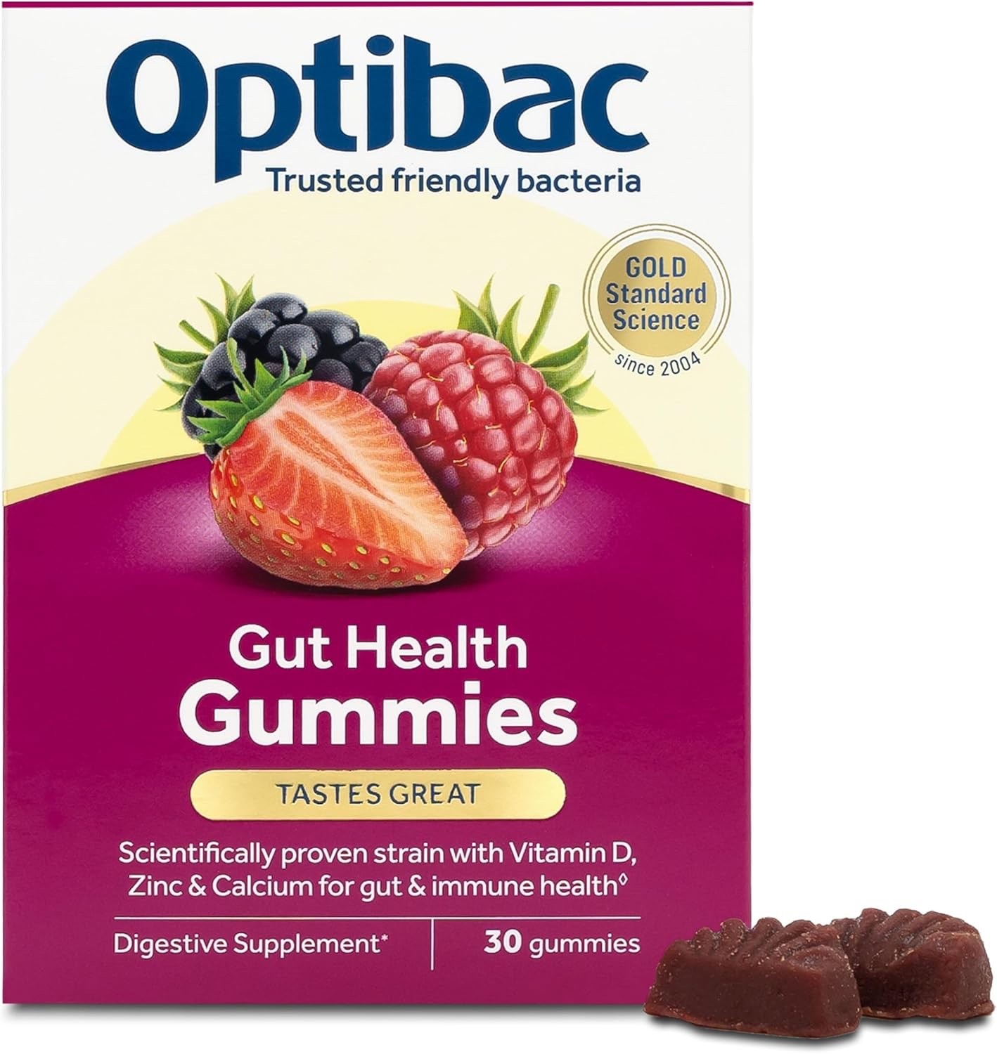 Optibac Probiotics | Gut Health Gummies | Digestive Supplement | 30 Gummies