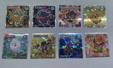 Lot Of 8 Lotte Wafer Pokemon Holographic Stickers