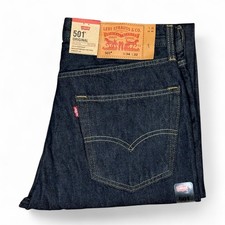 Jeans uomo Levi's 501 originale (blu lavaggio risciacquo) vestibilità regolare