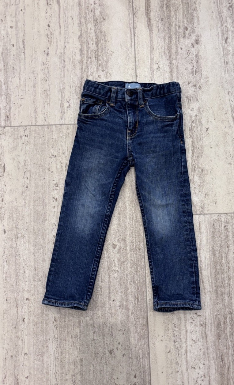Gap Toddler Unisex Denim Jeans Skinny Size 2t Medium Wash Pockets Zipper