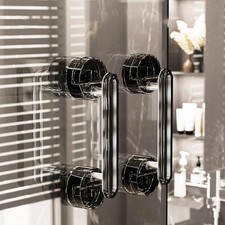 Suction Cup Handle, Transparent Hole-Free Door Handle for Bathroom Kitchen Ca...
