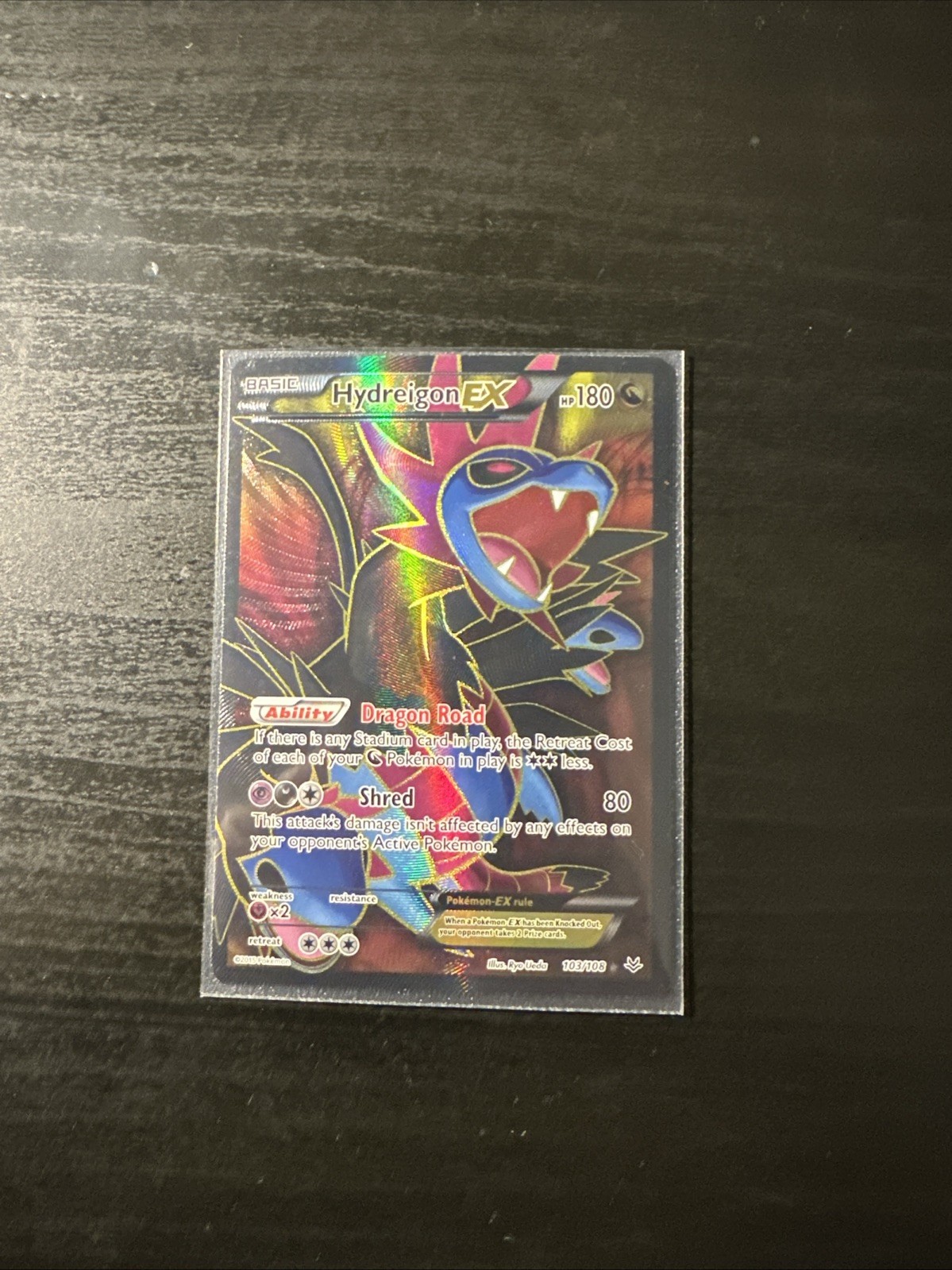 Pokémon TCG Hydreigon EX Full Art Holo Card Roaring Skies Ultra Rare 103/108 LP