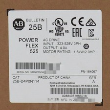 Allen-Bradley 25B-D4P0N114 PowerFlex 525 1.5kW 2Hp AC Drive 25B-D4P0N114 USA  