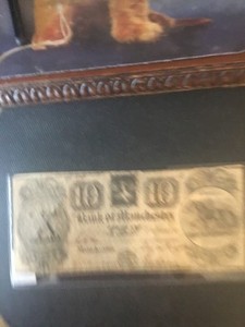 10.00 bill 1834 bank of manchester