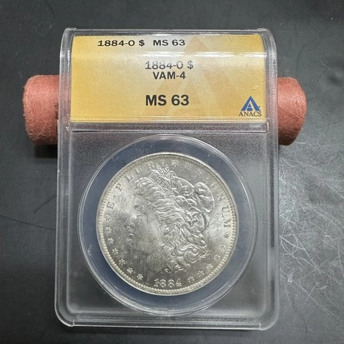 1884-O Morgan Silver Dollar ANACS MS63 VAM-4