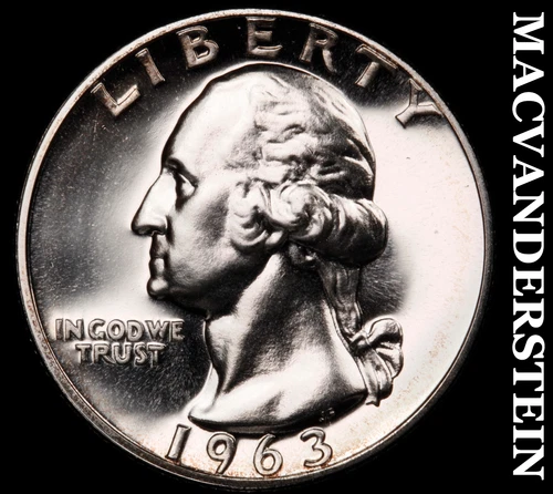 1963 Silver Washington Quarter-Choice Gem Proof Lustrous No Reserve #G7570