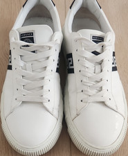 Versace Men's White Leather Logo Lace Up Sneakers EU 43 Made in Italy