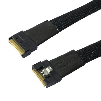 PCI-E Slimline SAS 4.0 SFF-8654 8i 74pin Host To SFF-8654 74Pin Slim SAS Cable