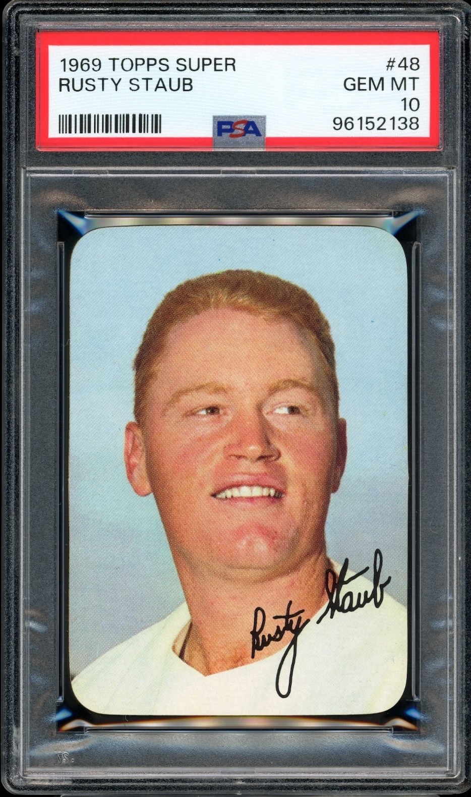 Rusty Staub #48 Baseball Cards 1969 Topps Super trading card — raw and PSA graded price guide