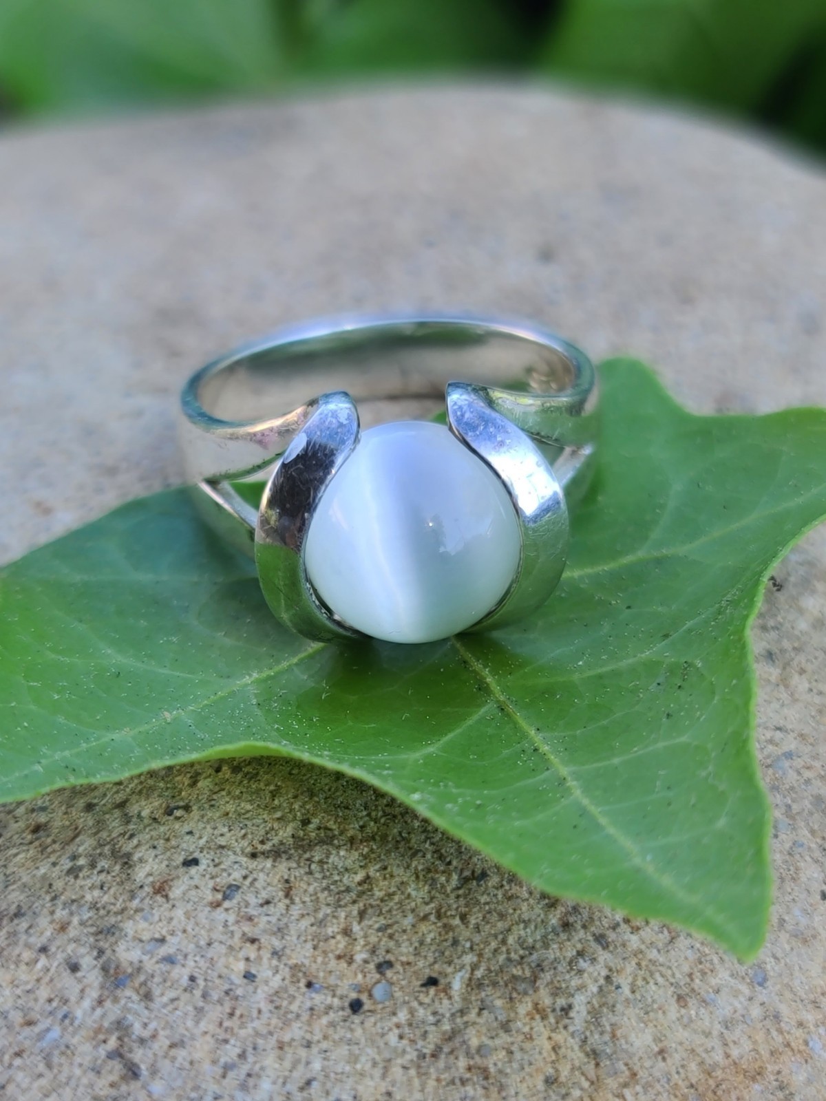 Sterling 925 Solid Silver Color Changing Cateye R… - image 7