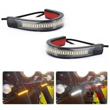 2PCS Motorcycle Turn Signals LED,Dual-Color Motorcycle Blinkers for TTurn
