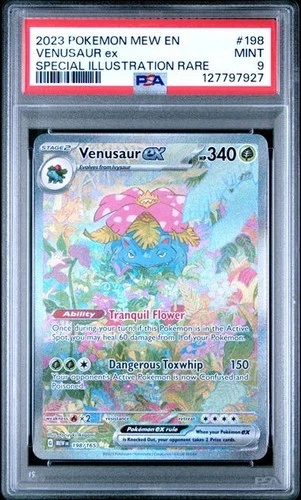 Pokémon TCG Venusaur EX 198/165 Scarlet & Violet 151 Sir Secret Rare PSA 9