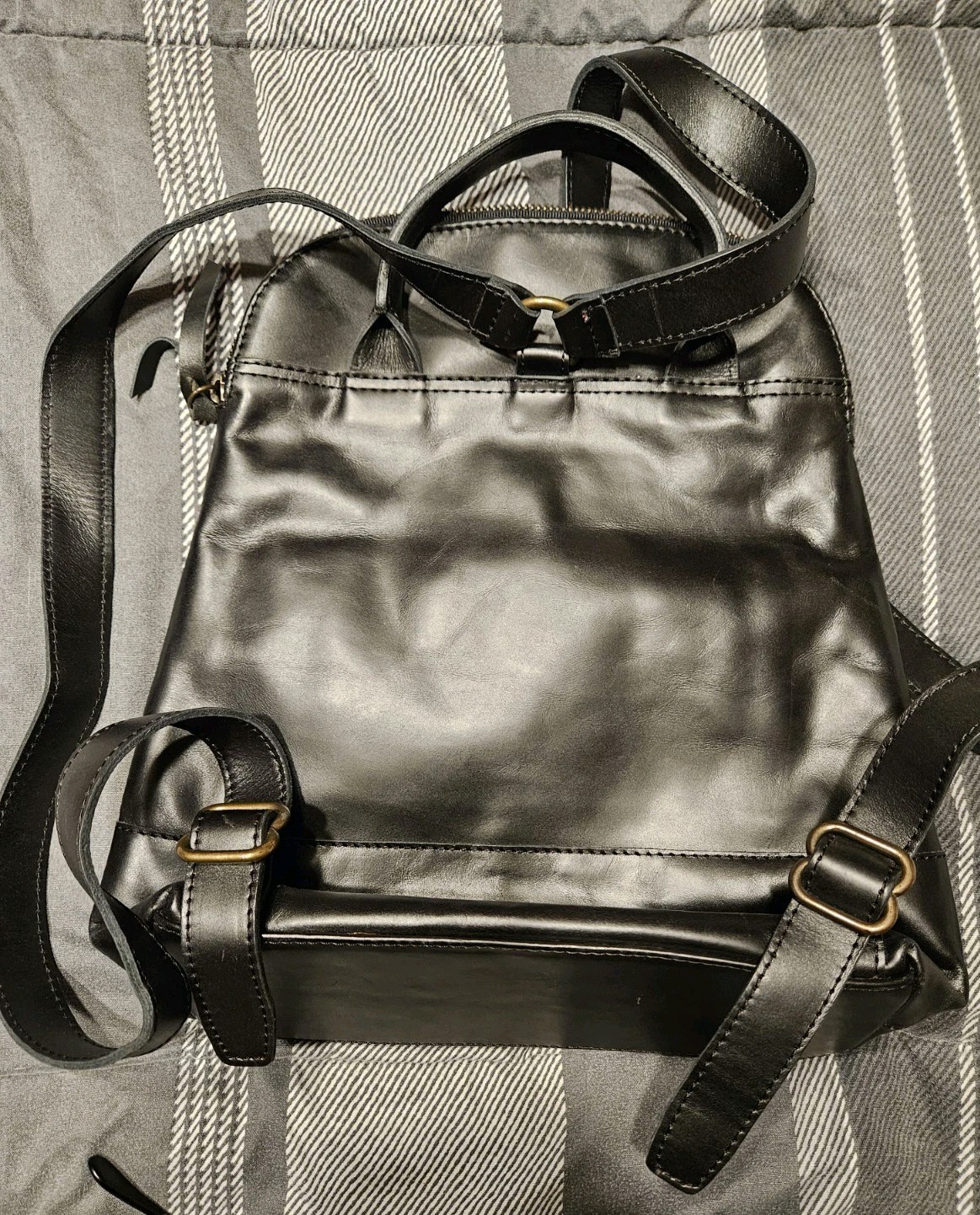 ABLE Brown Leather Backpack Excellent Condition! - image 2