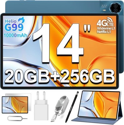TECLAST T70 Tablet 14 Zoll 1,5 Monate alt 20GB + 256GB RAM, 256GB ROM viel Zub.