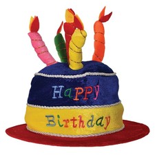 Happy Birthday Cake Hat With Candles Party Headwear Beistle Unisex Perfect Photo