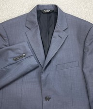 Jos A Bank Blazer Mens 40S Blue 100 Wool 2-Button Traveler Lined Suit Jacket