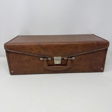 Vintage Service Mfg Co 8 Track Tape Case Brown Faux Leather Holds 24 USA Made