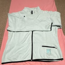 Light Blue Full Zip Women's Sweatshirt Mock Neck Long Sleeve with Pockets