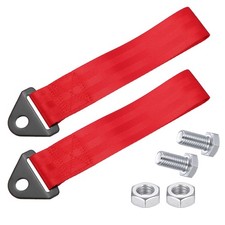 Car Towing Belt 2 Pcs 10-1316 Racing Tow Hook Strap With Screw Nut Red Car Towing Belt 2 Pcs 10-1316 Racing Tow Hook Strap With Screw Nut Red