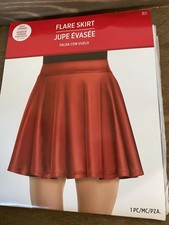 New Flare Skirt Red Costume/Cos Play Size Adult up To Size 12 