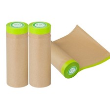 Pre-Taped Masking Paper for Painting - 18 inch x 50 feet Tape and Drape Paint...
