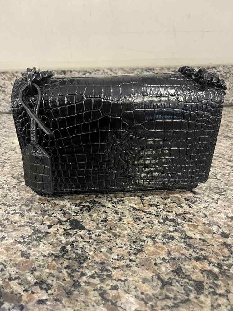 Saint Laurent Sunset Medium tracolla coccodrillo in rilievo SPB JB 350663