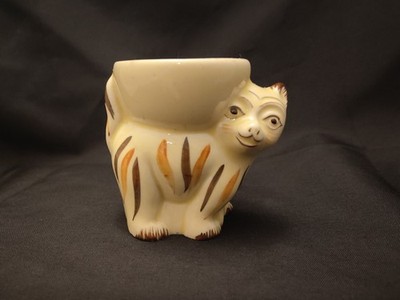 Katze Neuheit Eierbecher Vintage 50er Jahre Keele Street St Keramik guter Zustand