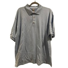Men's XL Polo Shirt Dryblend Gildan Light Blue Collared Short Sleeve