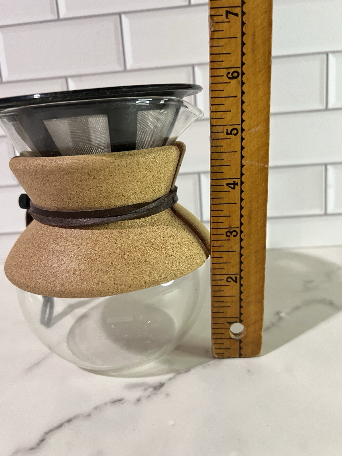 VTG Bodum #157 Pour Over Replacement Carafe Glass Coffee Maker Pot Cork FILTER