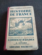 HISTOIRE DE FRANCE-1931-cours moyen-certificat d'etudes-Livre scolaire ecole