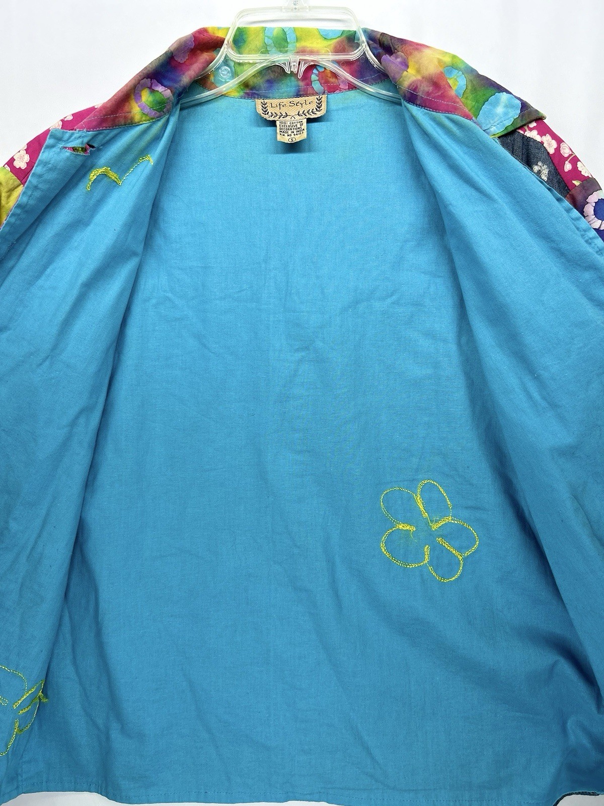 Patchwork Jacket Floral Multi Colored Embroidered… - image 11