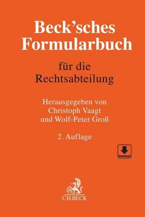 C.h. Beck Beck'sches Formularbuch Für Die Rechtsabteilung - Bild 2