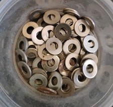 Gilbert Erector Set Part BL Nickel Plated Washers Lot of 50