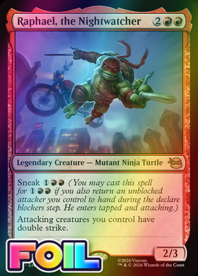 x1 Raphael, the Nightwatcher FOIL TMT Ninja Turtles MTG 103 M/NM